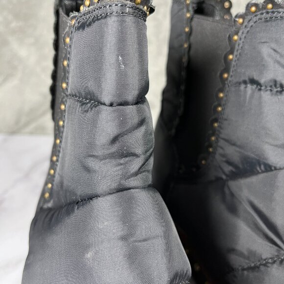 Free People Atlas Puffer Chelsea Boots Women's Black Gold Studs Size 40 - 9.5 US - Picture 10 of 10